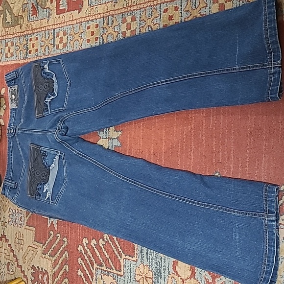 Y2K ANTIK TWISTED SEAM WIDE LEG JEANS - Picture 11 of 15